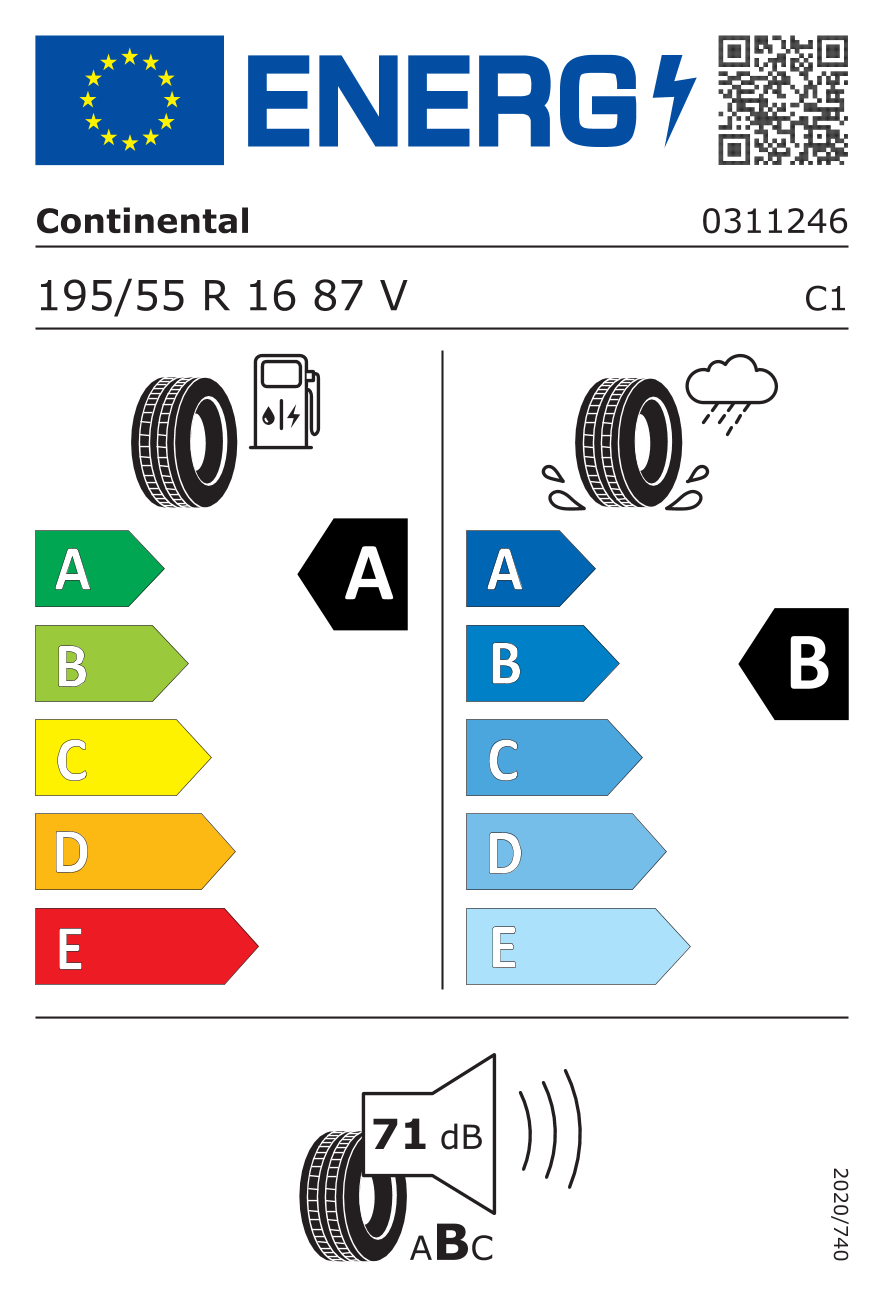 Image of tyre specifications with eprel code 482150